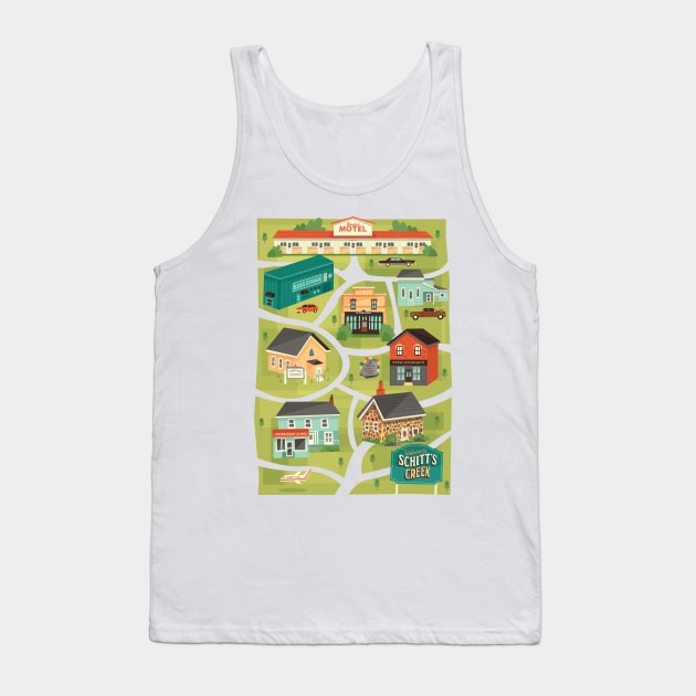 Schitt's Creek Town Map Tank Top by risarodil